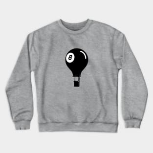 Billiard 8 ball Hot Air Balloon Crewneck Sweatshirt